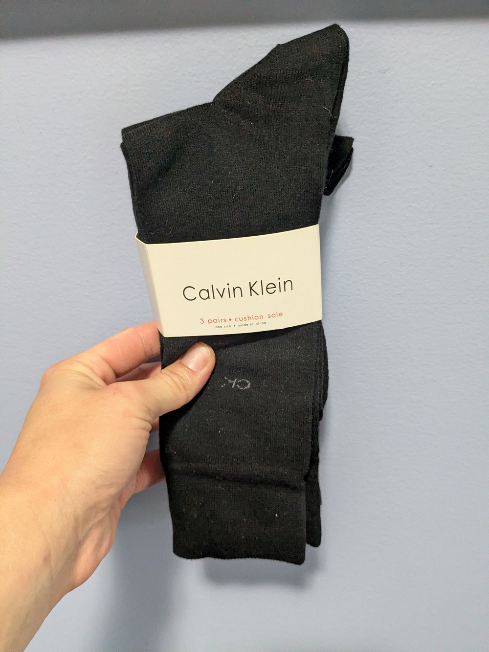 Calvin Klein Black Cushion Sole Crew Socks - 3 Pack